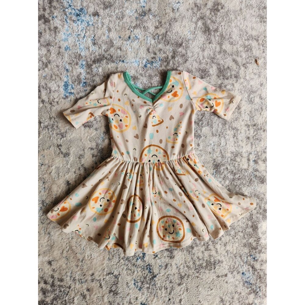🥳 5 for $25 BUNDLE DotDotSmile Toddler 2T 3/4 Sleeve Pizza Party Twirl Dress